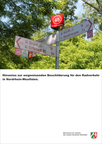 Titelblatt - Hinweise zur wegweisenenden Beschiderung für den Radverkehr in Nordrhein-Westfalen